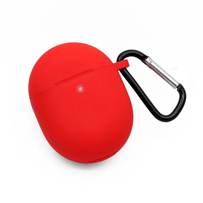 For Google Pixel Buds Pro Silicone Protective Sleeve Bluetooth-compatible Earphone Anti-drop Cover with Anti-lost Buckle - Red - 2