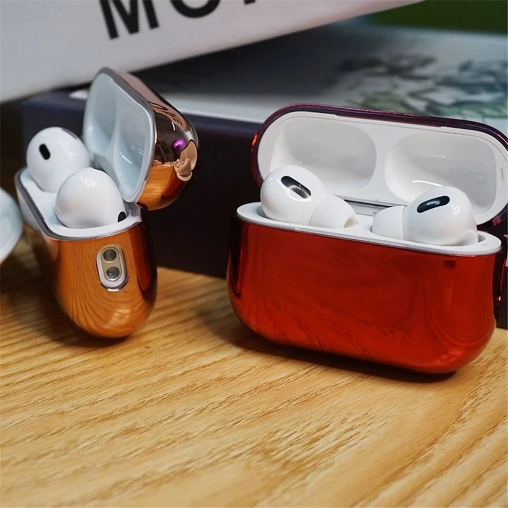 For AirPods Pro (Gen 2) (USB-C) / Pro 2 Protective Case Stylish Electroplating Bluetooth-compatible Earphone TPU Anti-drop Cover with Lanyard - Rose Gold - 4
