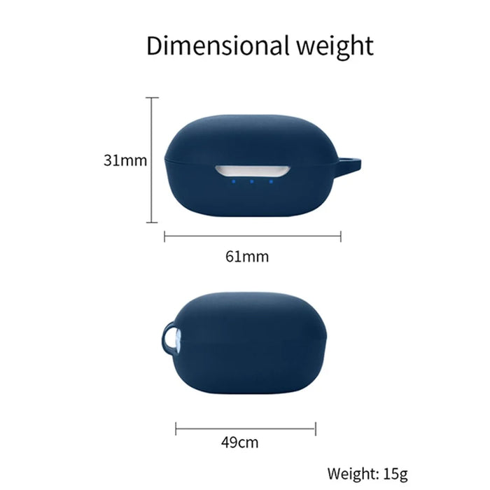Protective Carrying Case for JBL Compact Earphone Dustproof Protector Charging Box Sleeve Anti-scratch Cover with Buckle - Dark Blue - 6