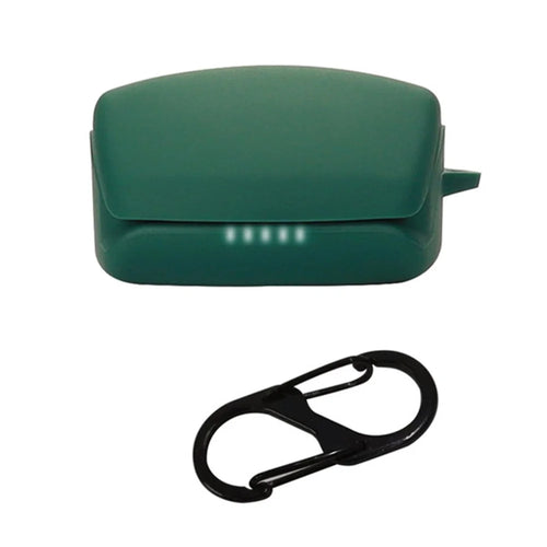Shockproof Earphone Cover for Audio-Technica ATH-TWX9 Soft Dustproof Silicone Sleeve with Buckle - Dark Green - 1