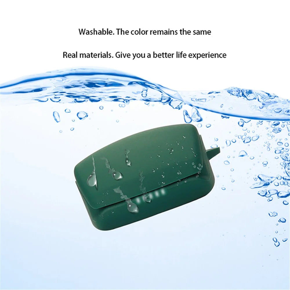Shockproof Earphone Cover for Audio-Technica ATH-TWX9 Soft Dustproof Silicone Sleeve with Buckle - Dark Green - 5