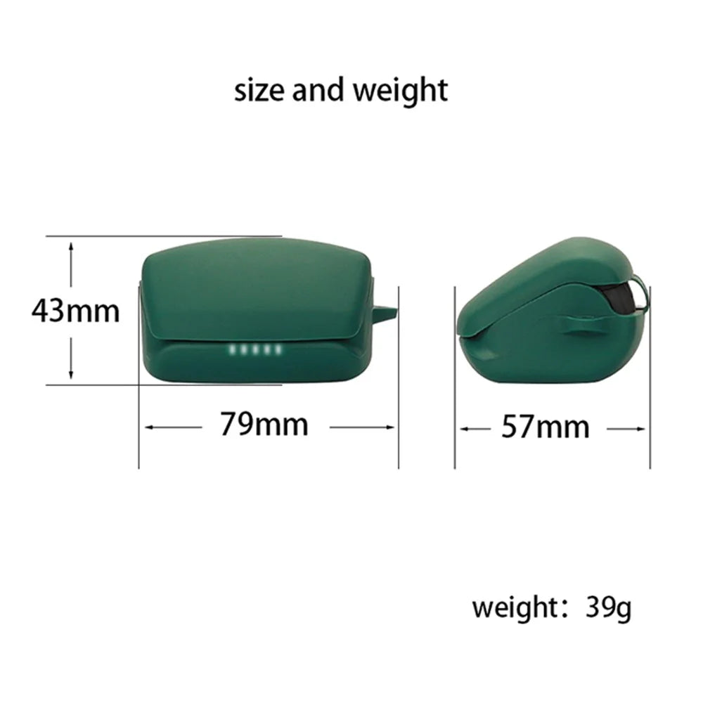 Shockproof Earphone Cover for Audio-Technica ATH-TWX9 Soft Dustproof Silicone Sleeve with Buckle - Dark Green - 6