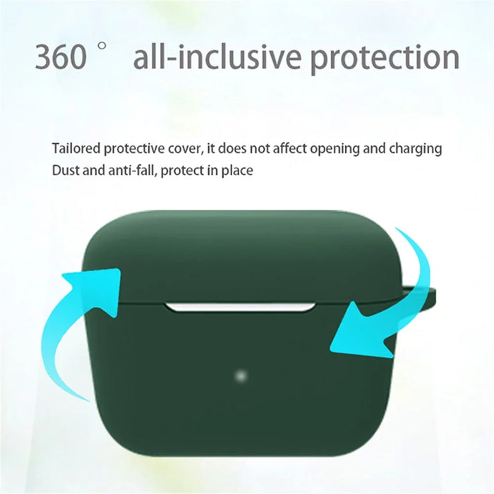 Anti-scratch Carrying Case for Sennheiser CX 500BT Earphone Charging Box Protective Cover with Buckle - Dark Green - 6