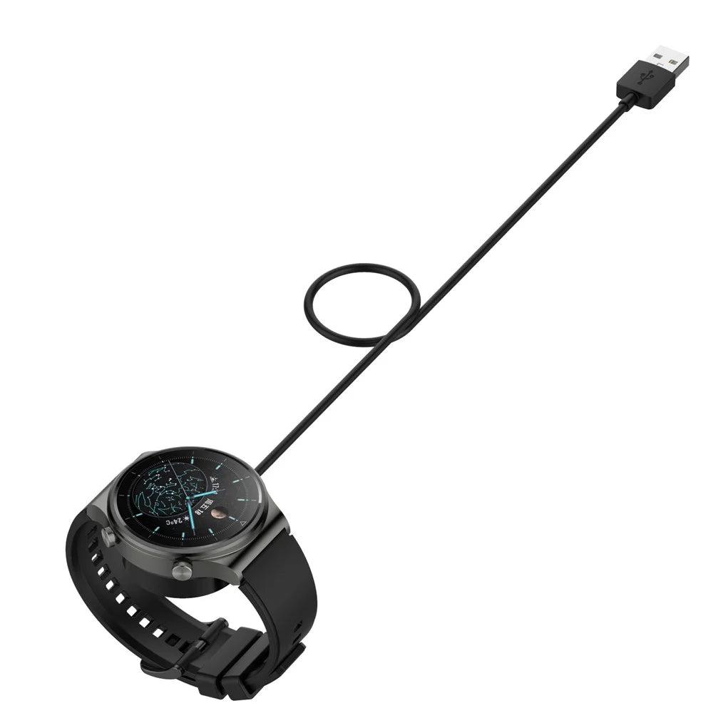 For Huawei Watch GT Cyber 1m USB Smart Watch Charging Cable Magnetic Absorption Charging Dock - Black - 7