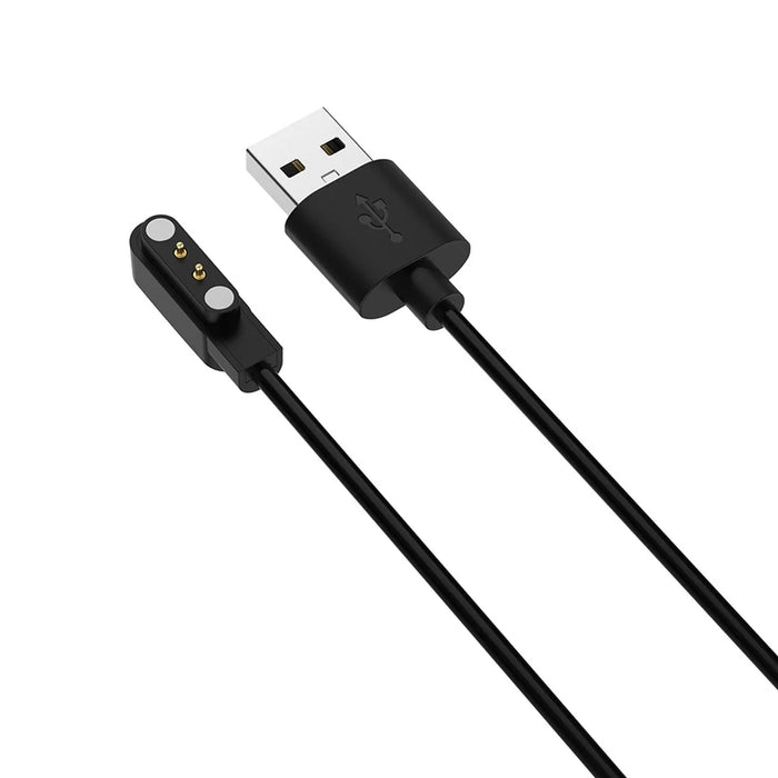 For Realme Watch 3 USB Smart Watch Charger 1m Magnetic Absorption Charging Cable - Black - 1
