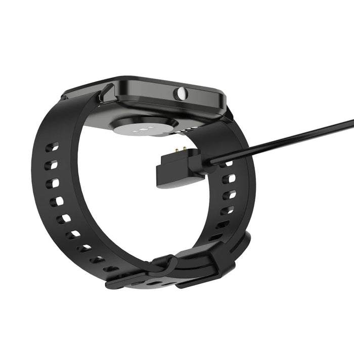 For Realme Watch 3 USB Smart Watch Charger 1m Magnetic Absorption Charging Cable - Black - 2