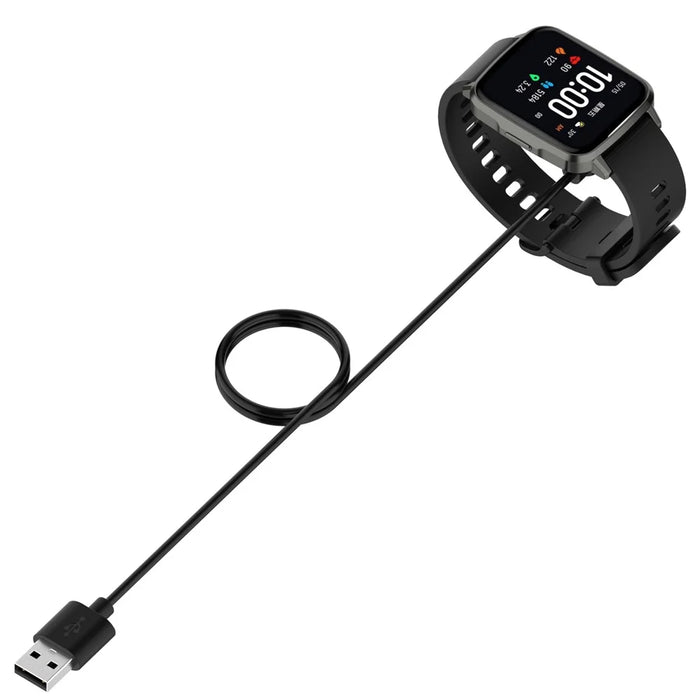 For Realme Watch 3 USB Smart Watch Charger 1m Magnetic Absorption Charging Cable - Black - 4