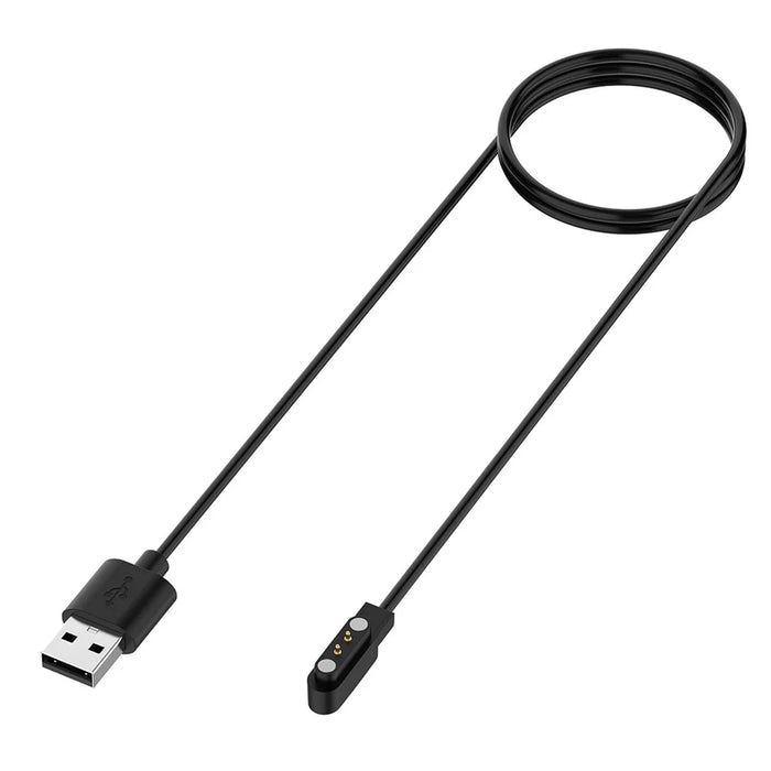 For Realme Watch 3 USB Smart Watch Charger 1m Magnetic Absorption Charging Cable - Black - 5