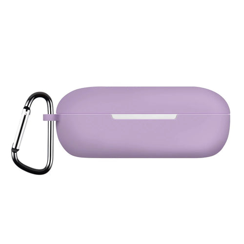 For Huawei FreeBuds SE Earphone Silicone Case Bluetooth-compatible Earbud Charging Case Anti-drop Cover with Hanging Buckle - Purple - 1