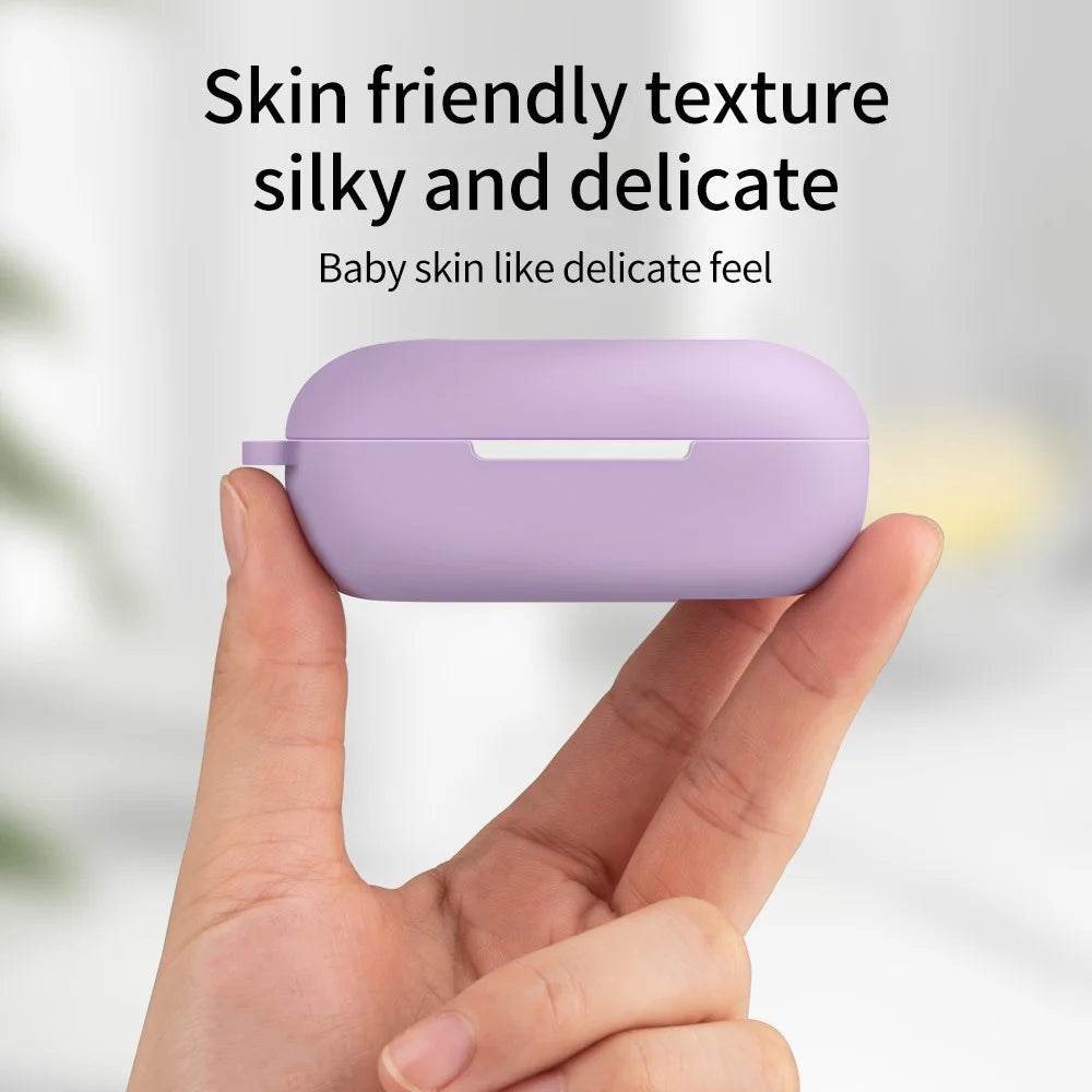 For Huawei FreeBuds SE Earphone Silicone Case Bluetooth-compatible Earbud Charging Case Anti-drop Cover with Hanging Buckle - Purple - 3