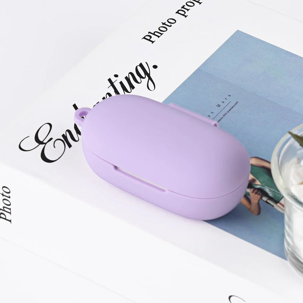 For Huawei FreeBuds SE Earphone Silicone Case Bluetooth-compatible Earbud Charging Case Anti-drop Cover with Hanging Buckle - Purple - 5