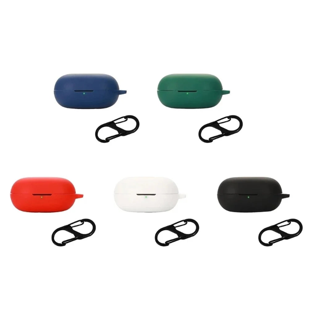 Flexible Silicone Case for SoundPEATS Life Earphone Charging Box, Drop Protection Cover with Anti-lost Buckle - Dark Blue - 3