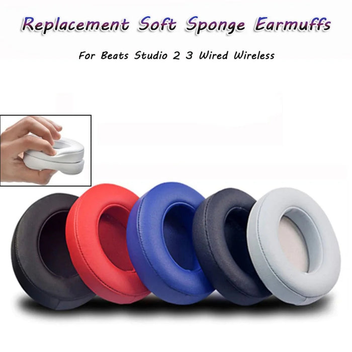 1 Pair Comfortable Headphone Ear Cushions Replacement Earpads for Beats Studio 2.0 / Studio 3.0 - Black - 6