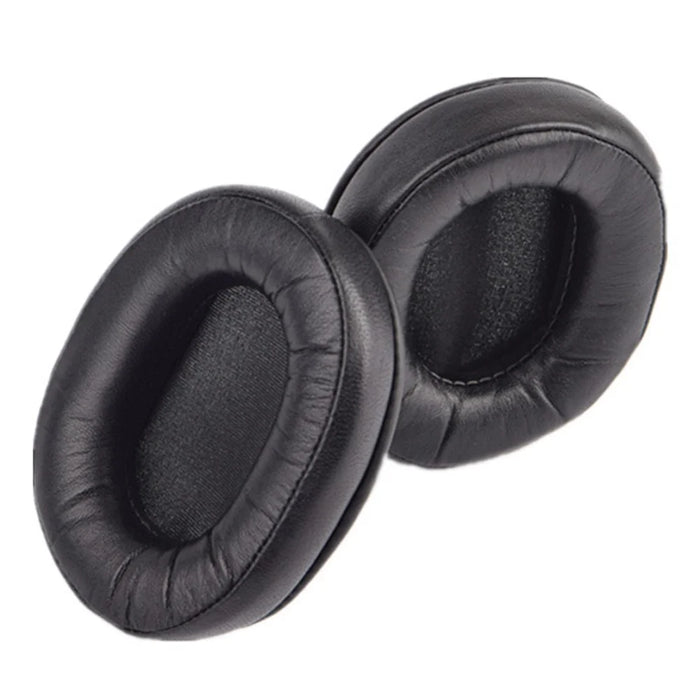 For Audio Technica ATH-MSR7 / M50X / M20 / M40 / M40X One Pair Soft Lambskin Leather Headphone Ear Cushions Replacement Earpads - Black - 2