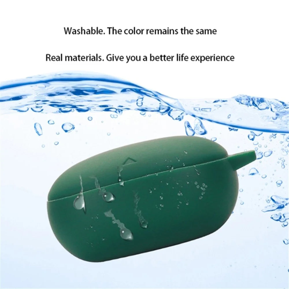 For Soundcore Liberty 4 Silicone Protective Sleeve Bluetooth-compatible Earphone Drop-proof Cover with Anti-lost Buckle - Dark Blue - 3