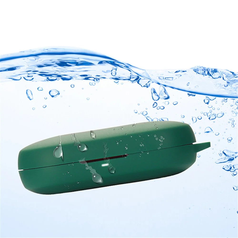 For Haylou PurFree Buds Wireless Bluetooth-compatible Earphone Silicone Protective Case Drop-proof Cover with Anti-lost Buckle - White - 3