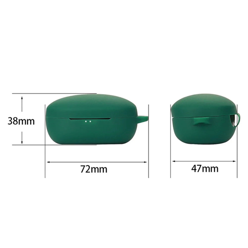 For Soundcore Life NOTE E Bluetooth-compatible Earphone Soft Silicone Protective Case Anti-scratch Cover with Anti-lost Buckle - Dark Blue - 4