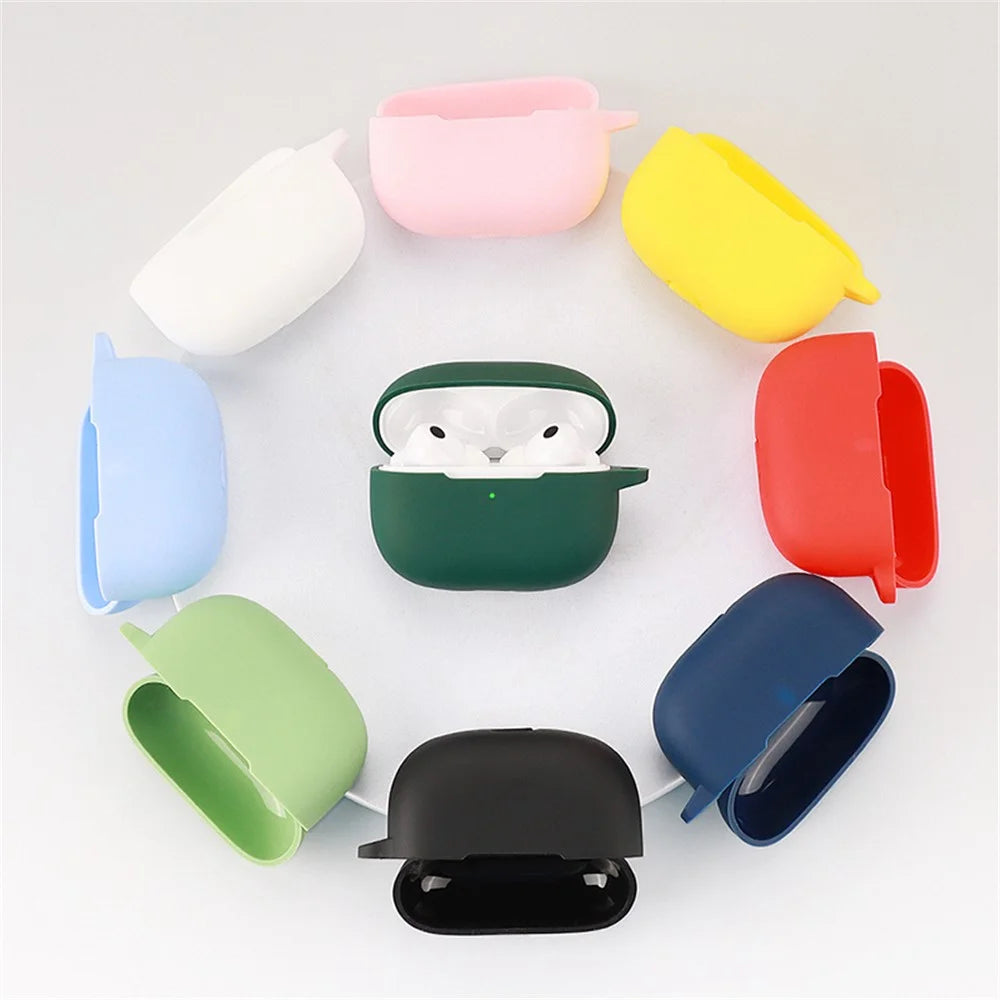 Silicone Protective Case for vivo TWS 3 / 3 Pro Wireless Bluetooth-compatible Headset Cover with Anti-Loss Hanging Buckle - Sky Blue - 2