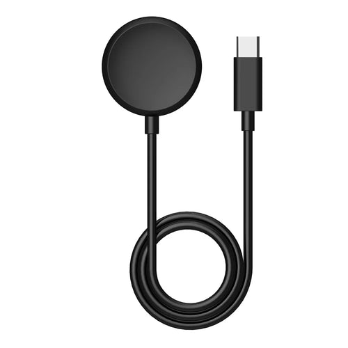 For Google Pixel Watch 1m Type-C Port Charging Cable Magnetic Absorption Smart Watch Charger Charging Dock - Black - 1
