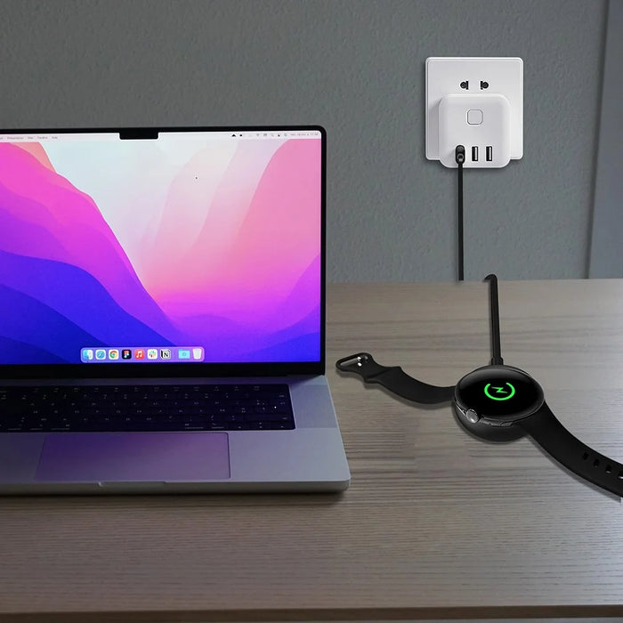 Smart Watch Charger for Google Pixel Watch, Magnetic Wireless Watch Charging Dock with 1m USB Cable - Black - 6