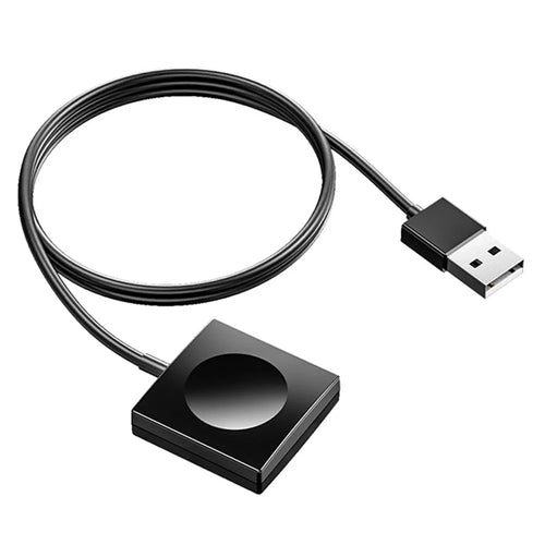 JJT-981 For Apple Watch Series 1 / 2 / 3 42mm 38mm  /  Series 4 / 5 / 6 40mm 44mm  /  Series 7 41mm 45mm Wireless Smart Watch Charger Pad Magnetic Absorption Charging Dock with USB Cable - Black - 1
