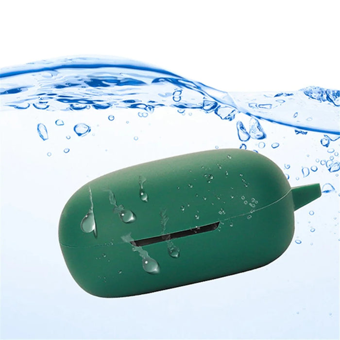 For Oraimo Roll TWS Bluetooth-compatible Earphone Silicone Case Shockproof Earbud Protective Cover with Anti-loss Buckle - White - 3