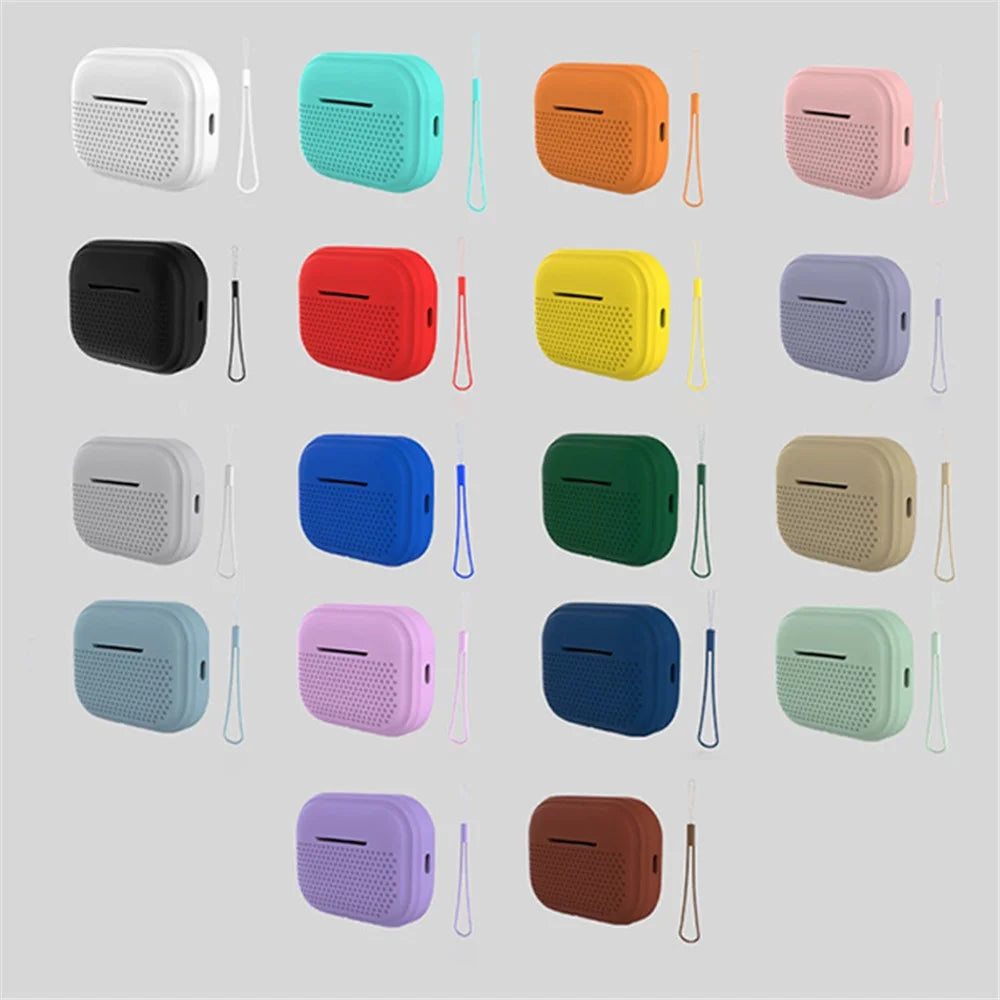 For Apple AirPods Pro 2 Radio Style Bluetooth-compatible Earphone Protective Case Anti-scratch Earbud Cover with Lanyard - White - 3