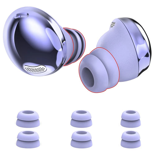 AHASTYLE PT168 For Samsung Galaxy Buds Pro 3 Pairs S / M / L Anti-slip Replacement Earbuds Tips Silicone Bluetooth-compatible Earphone Eartips - Purple - 1