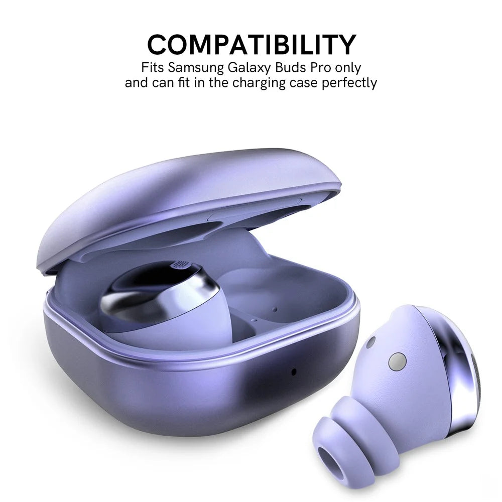 AHASTYLE PT168 For Samsung Galaxy Buds Pro 3 Pairs S / M / L Anti-slip Replacement Earbuds Tips Silicone Bluetooth-compatible Earphone Eartips - Purple - 4