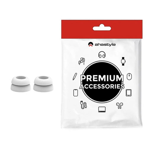 AHASTYLE PT168 One Pair Silicone Earbud Tips for Samsung Galaxy Buds Pro, Anti-Slip Earphone Ear Caps, Size: M - White - 1
