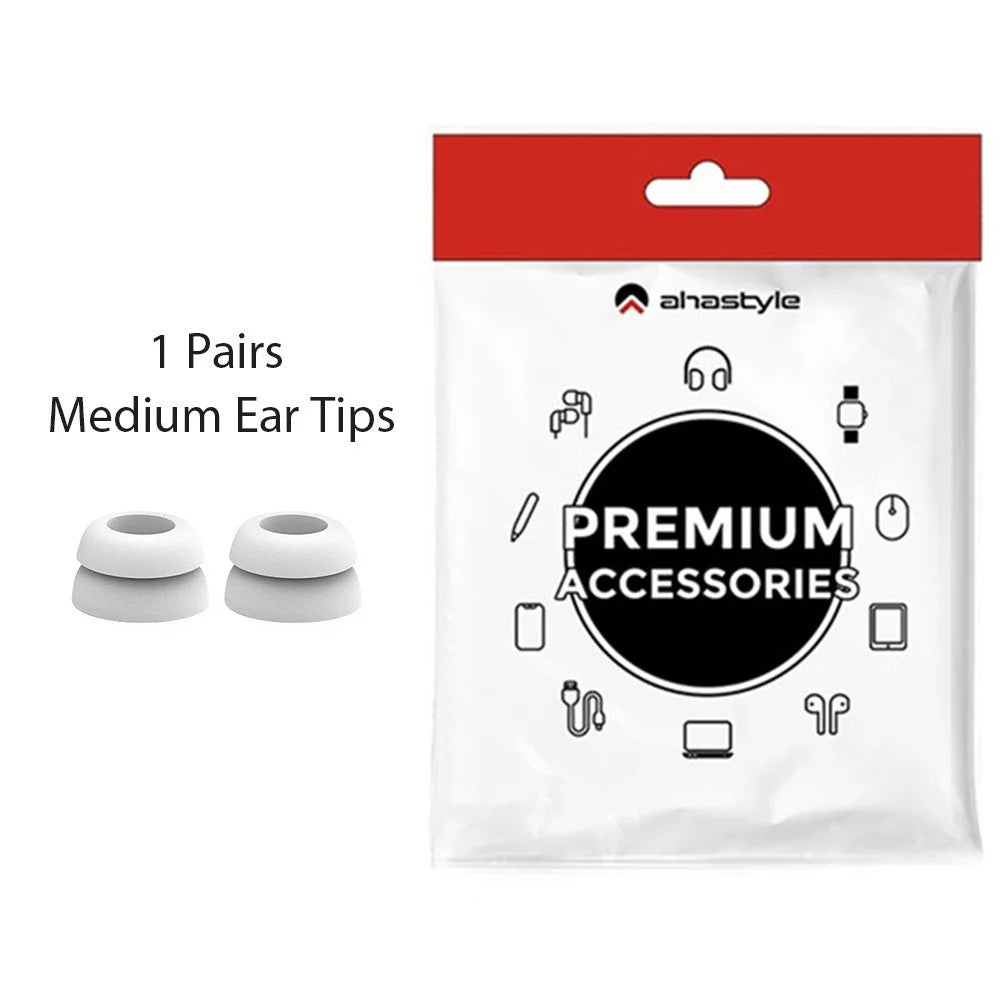 AHASTYLE PT168 One Pair Silicone Earbud Tips for Samsung Galaxy Buds Pro, Anti-Slip Earphone Ear Caps, Size: M - White - 4