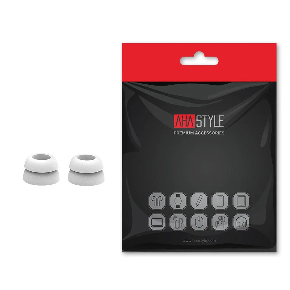 AHASTYLE PT168 One Pair Earbud Caps Soft Silicone Earphone Tips Replacement for Samsung Galaxy Buds Pro, Size: S - White - 1