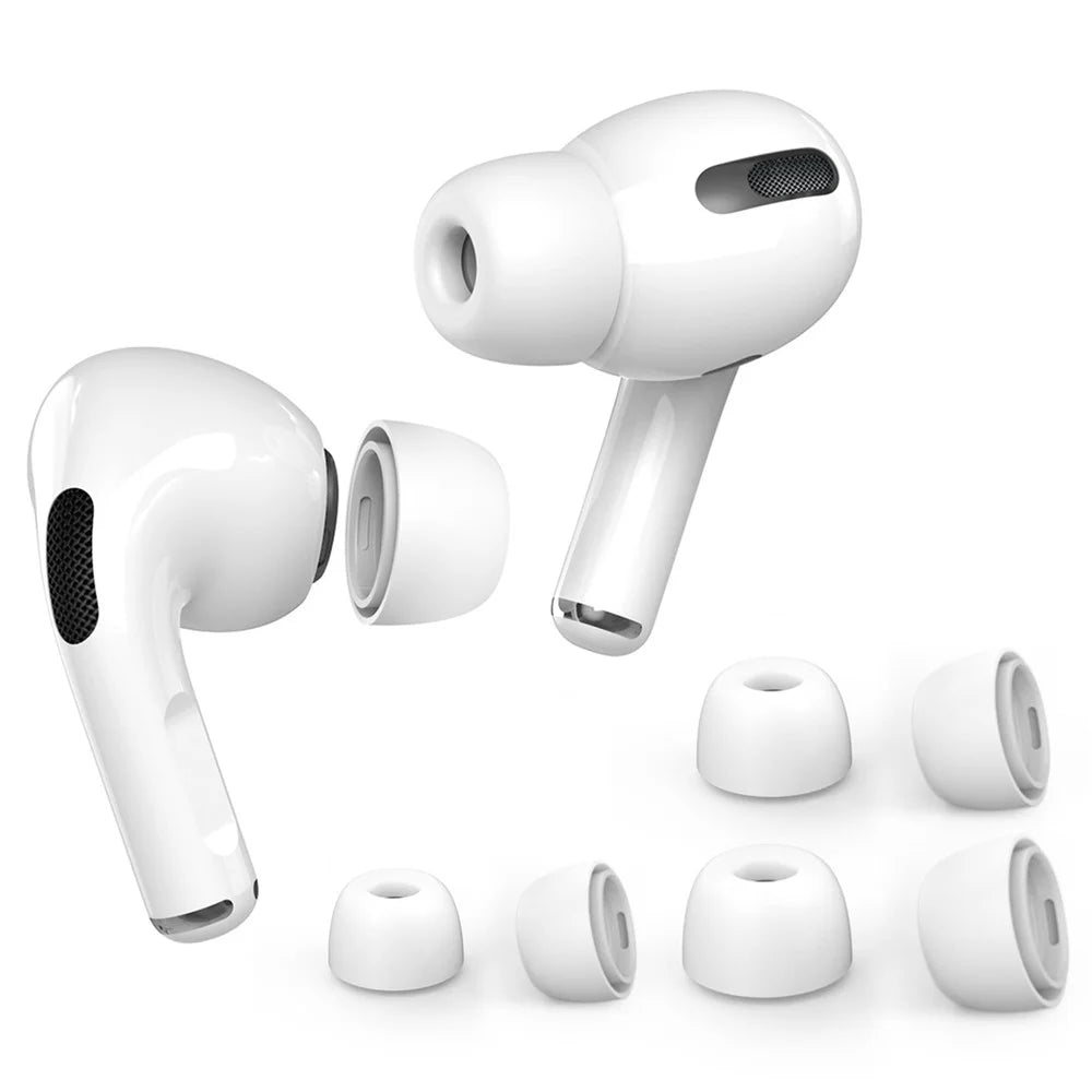 AHASTYLE PT99-PRO-1 3 Pairs for Apple AirPods Pro 2 / AirPods Pro S+M+L Bluetooth-compatible Earphone Tips Silicone Ear Caps - White - 1