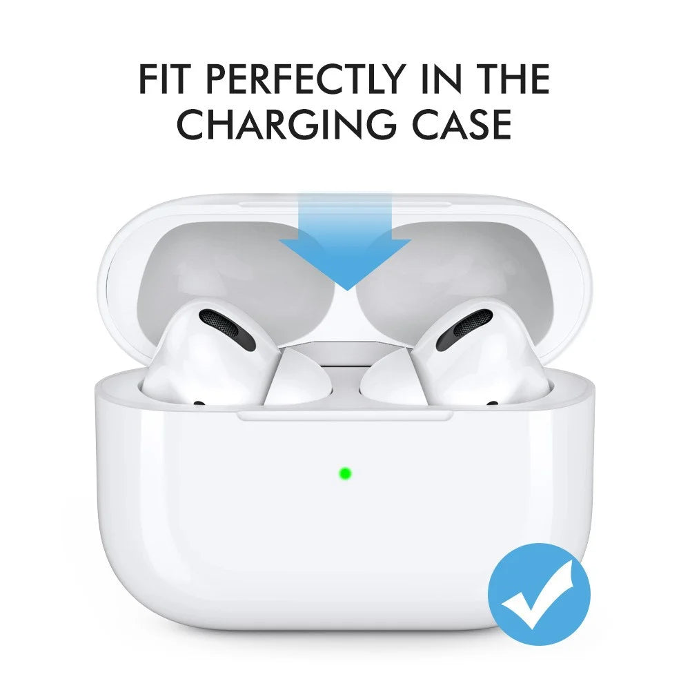 AHASTYLE PT99-PRO-1 One Pair Earphone Tips Replacement for Apple AirPods Pro / AirPods Pro 2 Silicone Bluetooth-compatible Headset Ear Caps, Size: L - White - 3