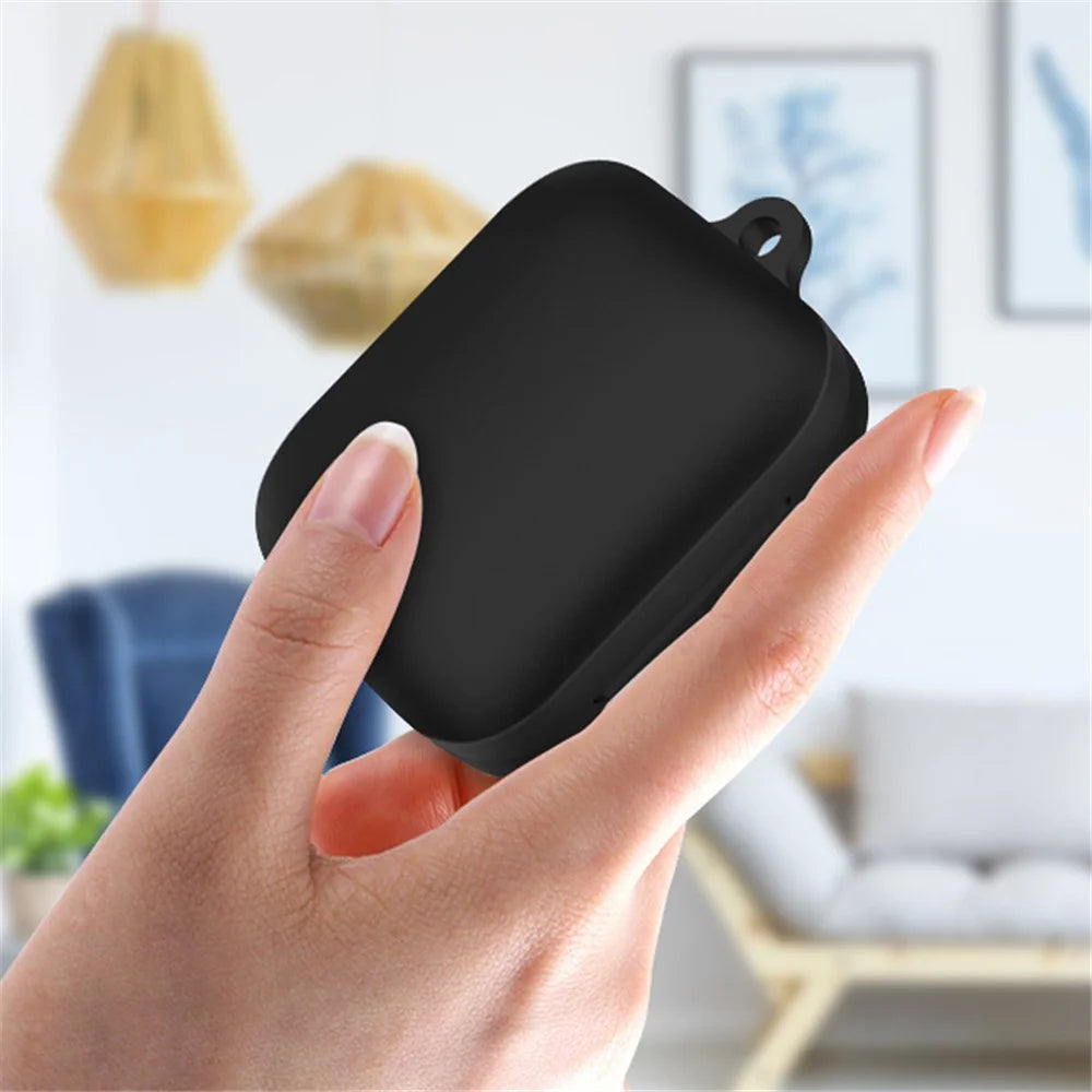 For OnePlus Buds Pro 2 TWS Wireless Bluetooth-compatible Earphones Charging Box Soft Silicone Cover with Anti-lost Buckle - Midnight Blue - 5