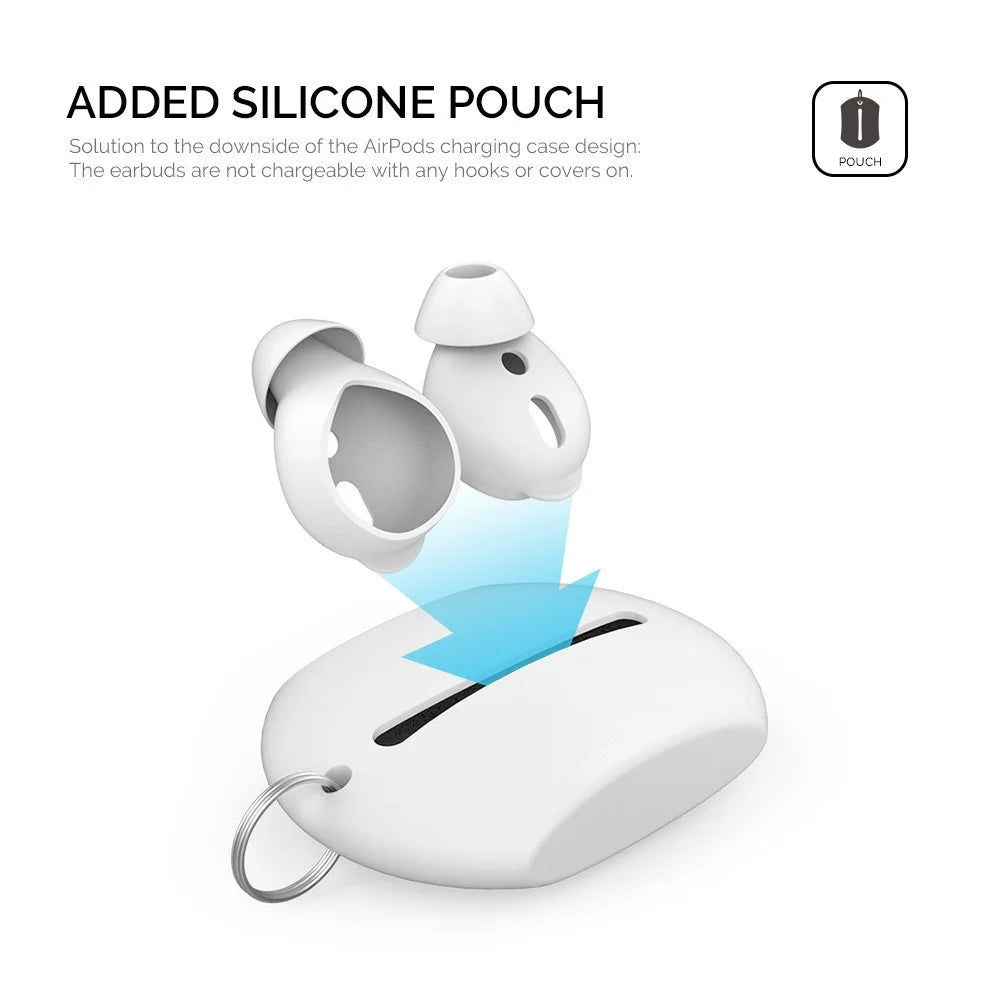 AHASTYLE PT66 for Apple AirPods with Charging Case (2016) / (2019) 3 Pairs Silicone Earbuds Cap Size: S - Baby Blue - 6