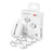 AHASTYLE PT66 3 Pairs Earbuds Cap for Apple AirPods with Charging Case (2016) / (2019) Silicone Eartips Cover, Size: L - White - 1