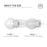 AHASTYLE PT66 3 Pairs Earbuds Cap for Apple AirPods with Charging Case (2016) / (2019) Silicone Eartips Cover, Size: L - White - 2