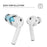 AHASTYLE PT66 3 Pairs Earbuds Cap for Apple AirPods with Charging Case (2016) / (2019) Silicone Eartips Cover, Size: L - White - 4