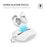 AHASTYLE PT66 3 Pairs Earbuds Cap for Apple AirPods with Charging Case (2016) / (2019) Silicone Eartips Cover, Size: L - White - 6