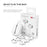 AHASTYLE PT66 3 Pairs Earbuds Cap for Apple AirPods with Charging Case (2016) / (2019) Silicone Eartips Cover, Size: L - White - 7