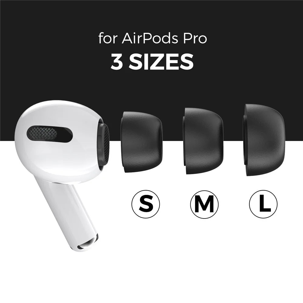 AHASTYLE WG28 3 Pairs S / M / L Size Earbuds Covers for Apple AirPods Pro / AirPods Pro 2 Replacement Memory Foam In-ear Earphone Eartips - 6