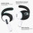 AHASTYLE PT189 3 Pairs Ear Hooks for AirPods Pro 2 Anti-Skid Earhook Silicone Ear Tips with Storage Case (Size: L) - Black - 4