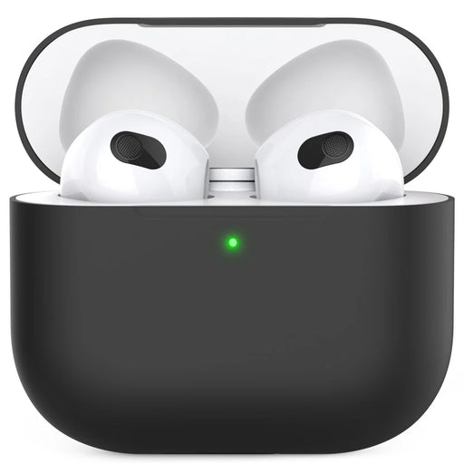 AHASTYLE PT147 For Apple AirPods 3 Splittable Silicone Protective Case Bluetooth-compatible Earphone Anti-drop Anti-dust Cover - Black - 2
