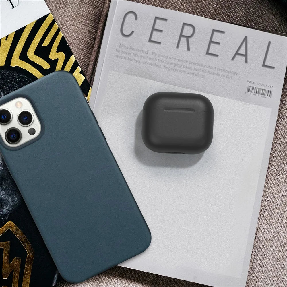 AHASTYLE PT147 For Apple AirPods 3 Splittable Silicone Protective Case Bluetooth-compatible Earphone Anti-drop Anti-dust Cover - Black - 7