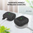 AHASTYLE PT177 For Apple AirPods 3 Stripe Design Bluetooth-compatible Earphone Drop-proof Cover  Splittable Soft Silicone Protective Case - Black - 3