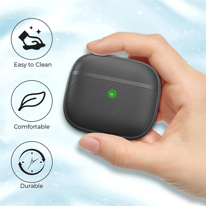 AHASTYLE PT177 For Apple AirPods 3 Stripe Design Bluetooth-compatible Earphone Drop-proof Cover  Splittable Soft Silicone Protective Case - Black - 5