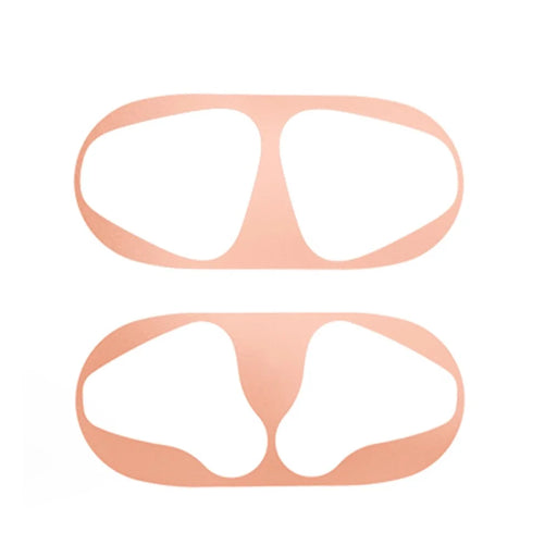 AHASTYLE PT68 for Apple AirPods Pro / Pro 2 Earphone Sticker Earbud Charging Case Metal Nickel Sheet Dustproof Decal - Rose Gold - 1