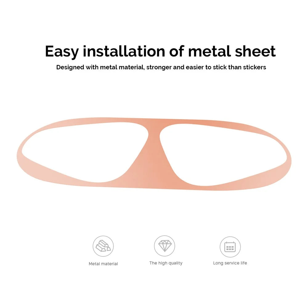 AHASTYLE PT68 for Apple AirPods Pro / Pro 2 Earphone Sticker Earbud Charging Case Metal Nickel Sheet Dustproof Decal - Rose Gold - 3