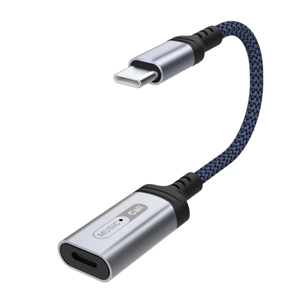MH-306 USB C to 8 Pin Audio Adapter for iPad Pro Air 2022 / MacBook Air Type C to iOS Headphone Call Converter Cable - Grey - 1